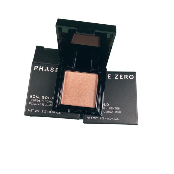 Phase Zero Rose Gold Powder Highlighter 2g Set Of 2 Face Makeup Cosmetics Beauty - Picture 3 of 3